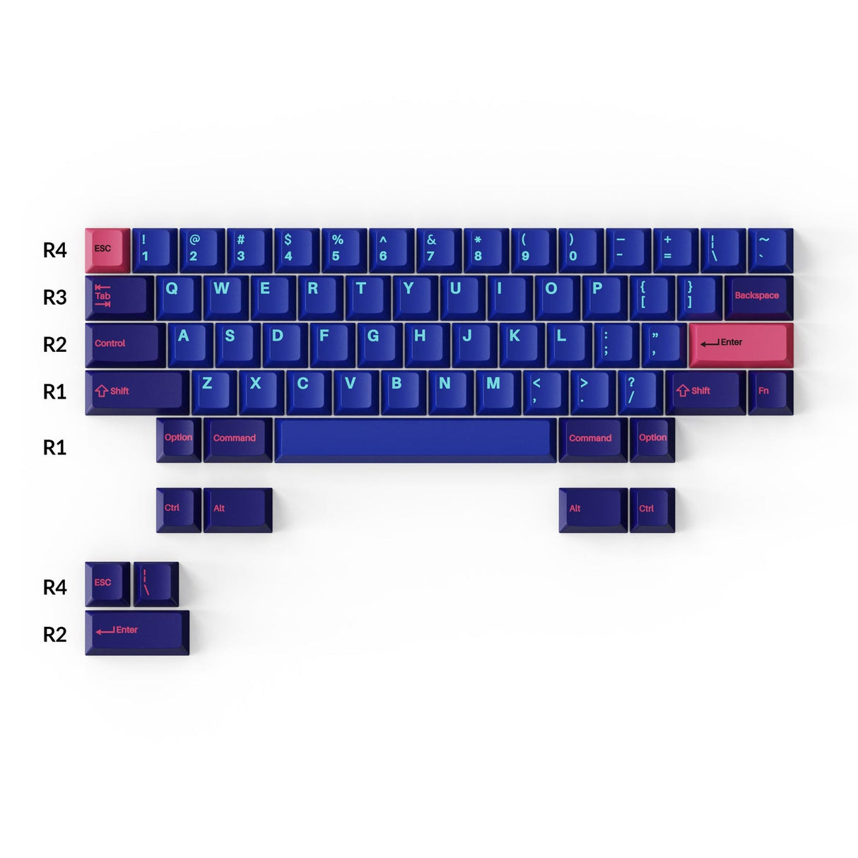Cherry Profile Double - Shot PBT Ensemble complet de touches - Joueur