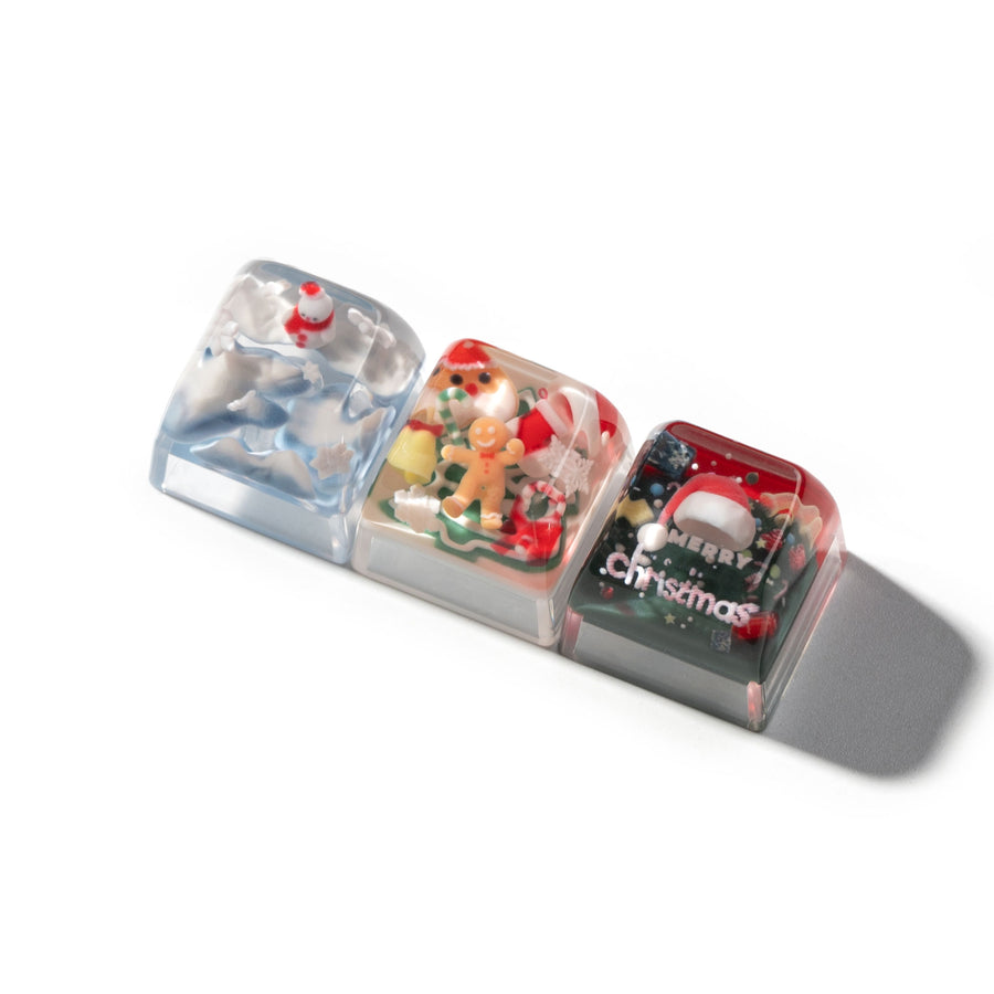 Keycap artisanal en résine de Noël