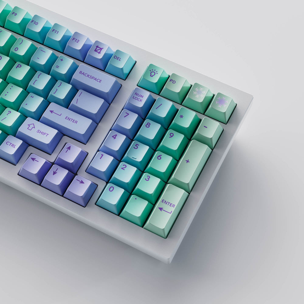 Nuage et Neige - Ensemble complet de touches Cherry Profile en PBT teint par sublimation thermique