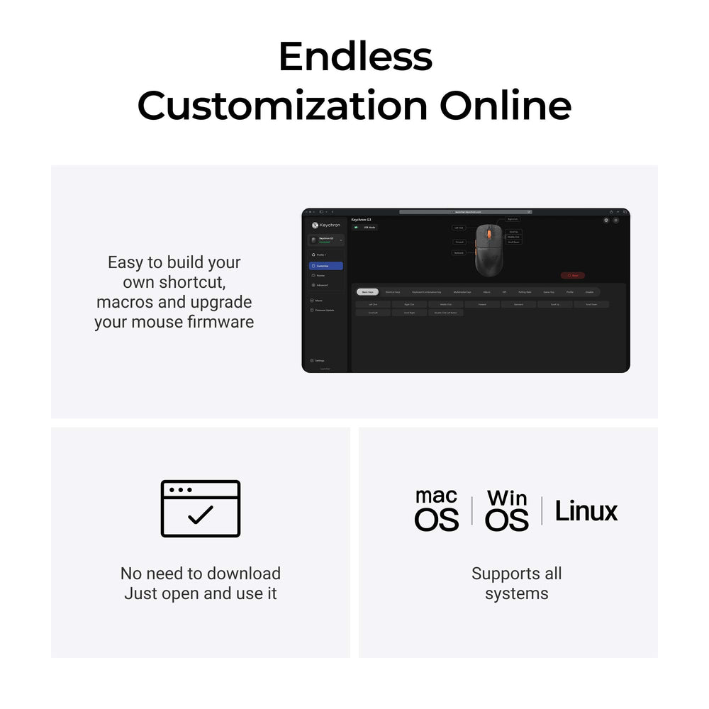 Souris sans fil ultra légère Keychron G3