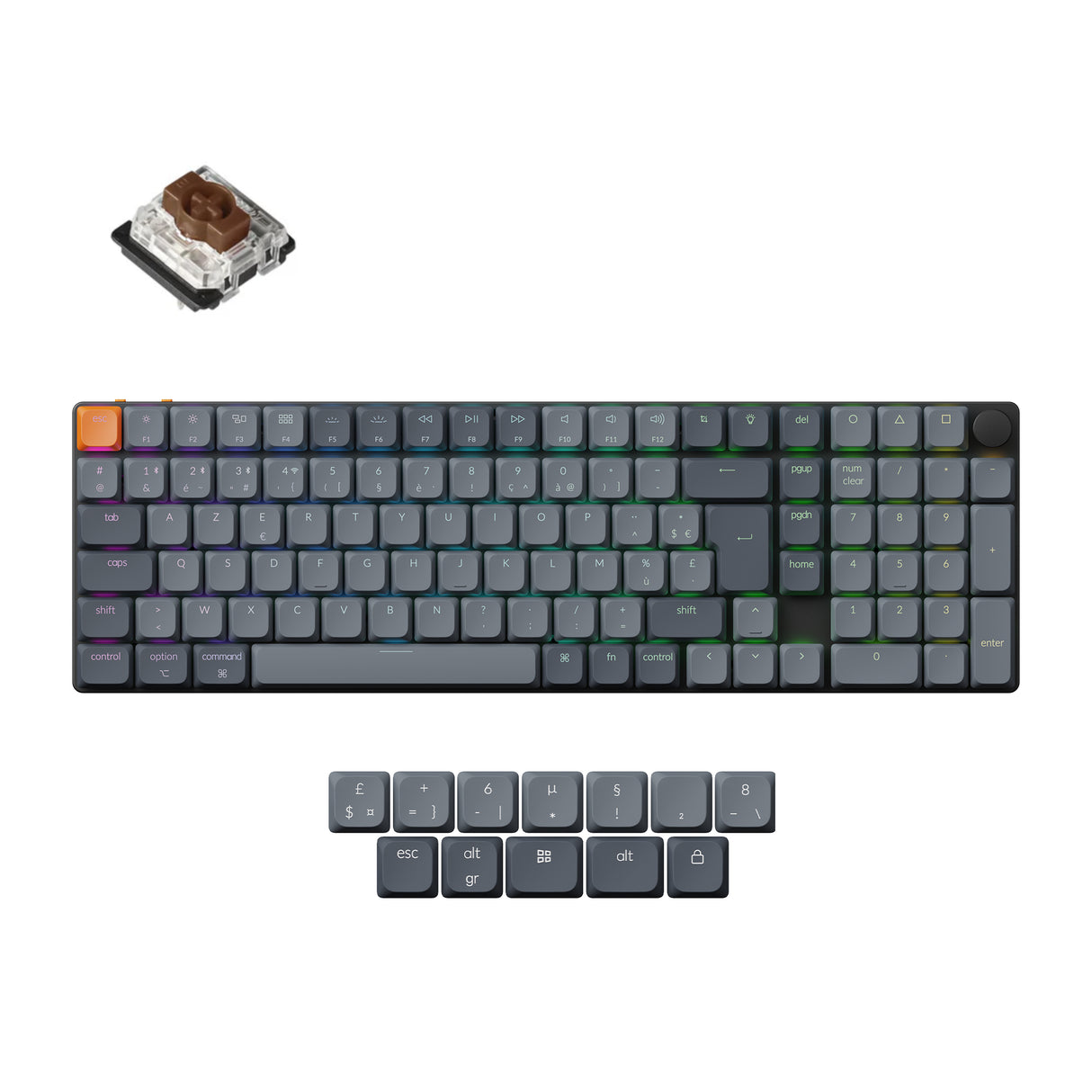 Keychron K17 Max QMK Wireless Custom Mechanical Keyboard ISO Layout Collection