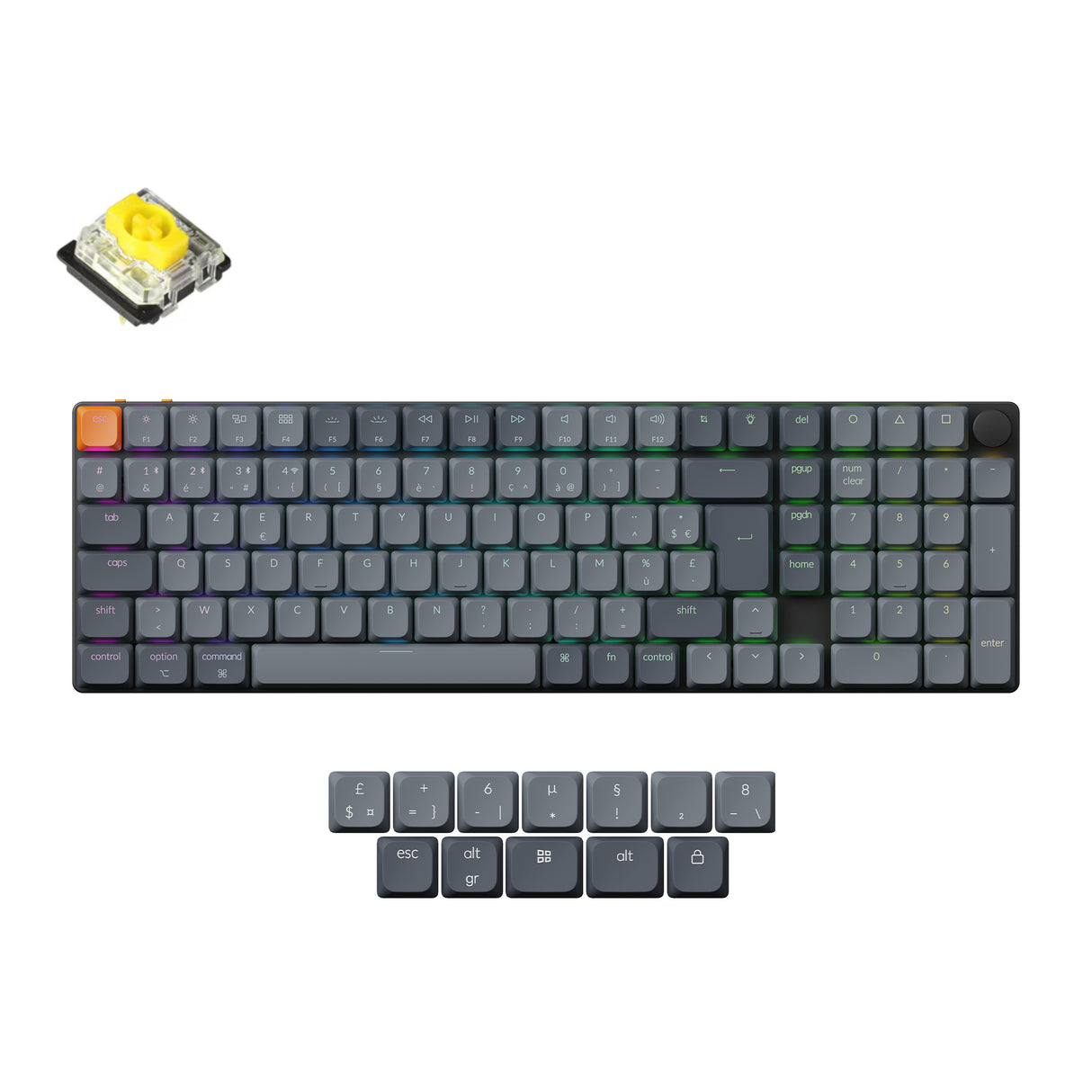 Keychron K17 Max QMK Wireless Custom Mechanical Keyboard ISO Layout Collection