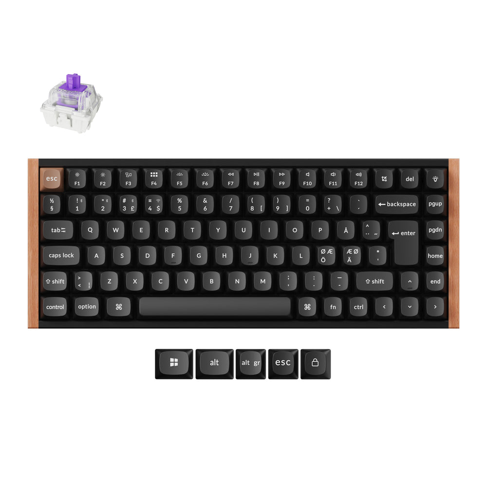 Collection de claviers personnalisés Keychron K2 HE sans fil à interrupteur magnétique disposition ISO