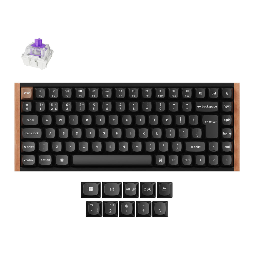 Collection de claviers personnalisés Keychron K2 HE sans fil à interrupteur magnétique disposition ISO