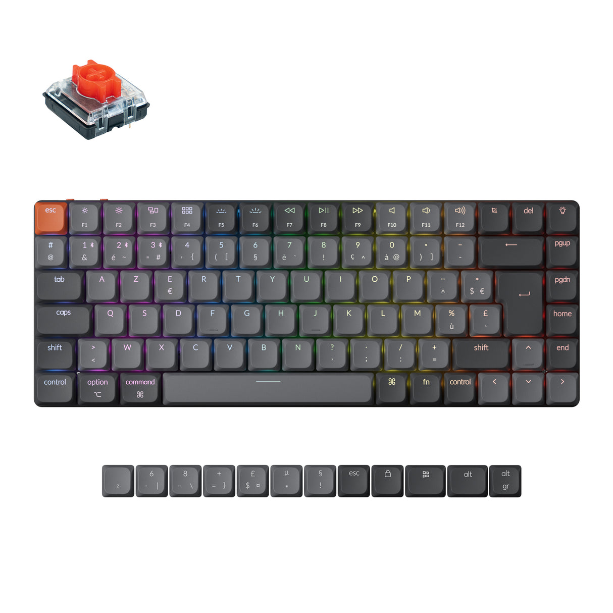 Keychron K3 Max QMK/VIA Clavier mécanique personnalisé sans fil Collection de mises en page ISO