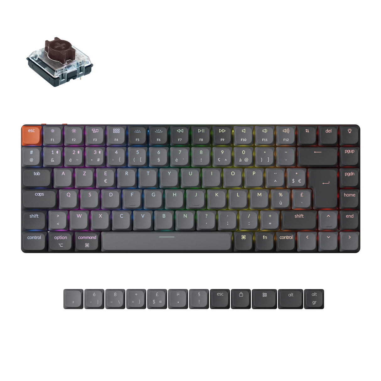 Keychron K3 Max QMK/VIA Clavier mécanique personnalisé sans fil Collection de mises en page ISO