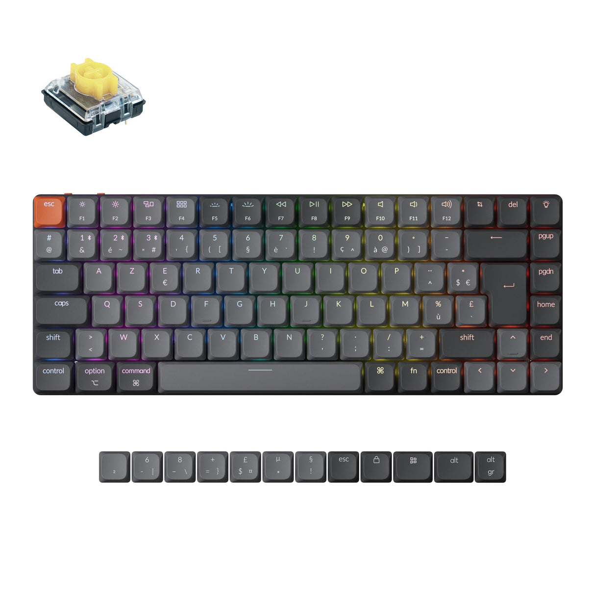 Keychron K3 Max QMK/VIA Clavier mécanique personnalisé sans fil Collection de mises en page ISO