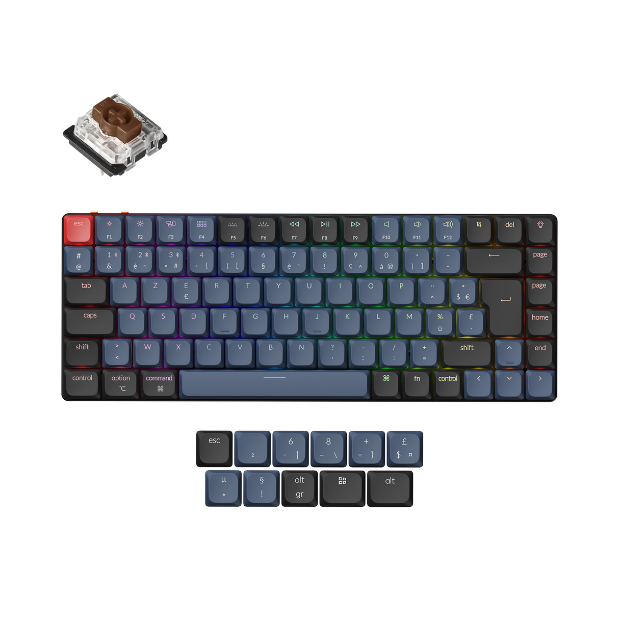 Keychron K3 Pro QMK/VIA Wireless Mechanical Keyboard ISO Layout Collection
