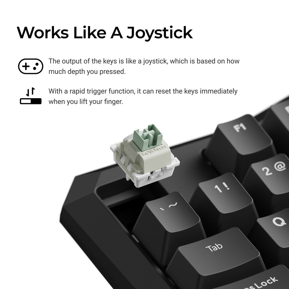 Clavier de jeu filaire Keychron C0 HE à une main avec interrupteurs magnétiques