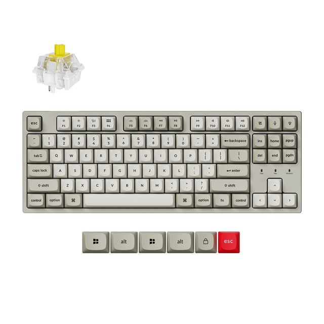 Keychron C1 Pro 8K QMK Wired Custom Mechanical Keyboard (US ANSI Layout)