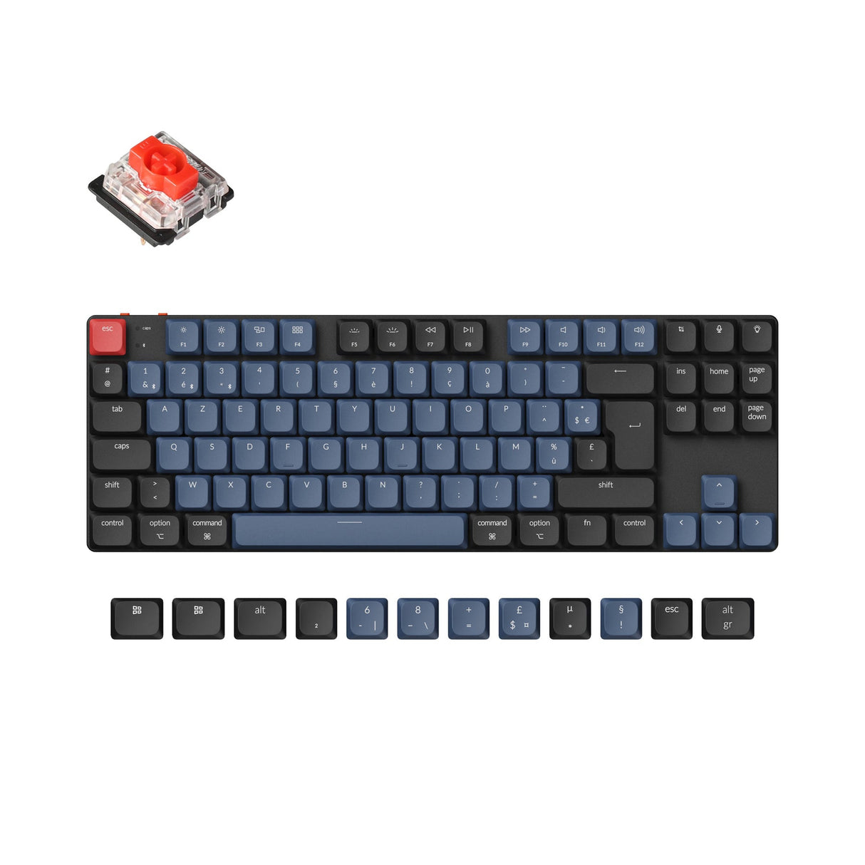 Keychron K1 Pro QMK/VIA Clavier mécanique personnalisé sans fil Collection de mises en page ISO