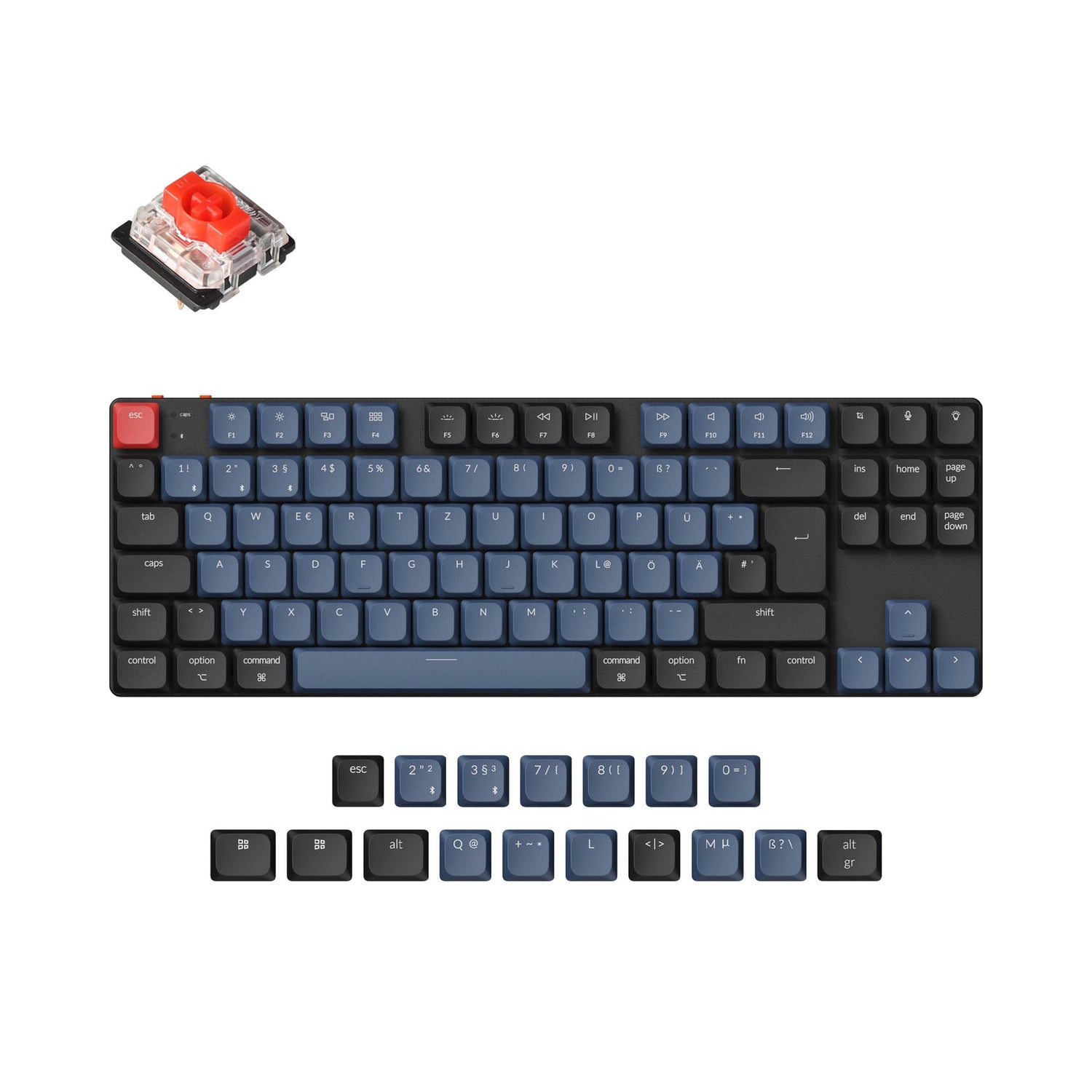 Keychron K1 Pro QMK/VIA Clavier mécanique personnalisé sans fil Collection de mises en page ISO