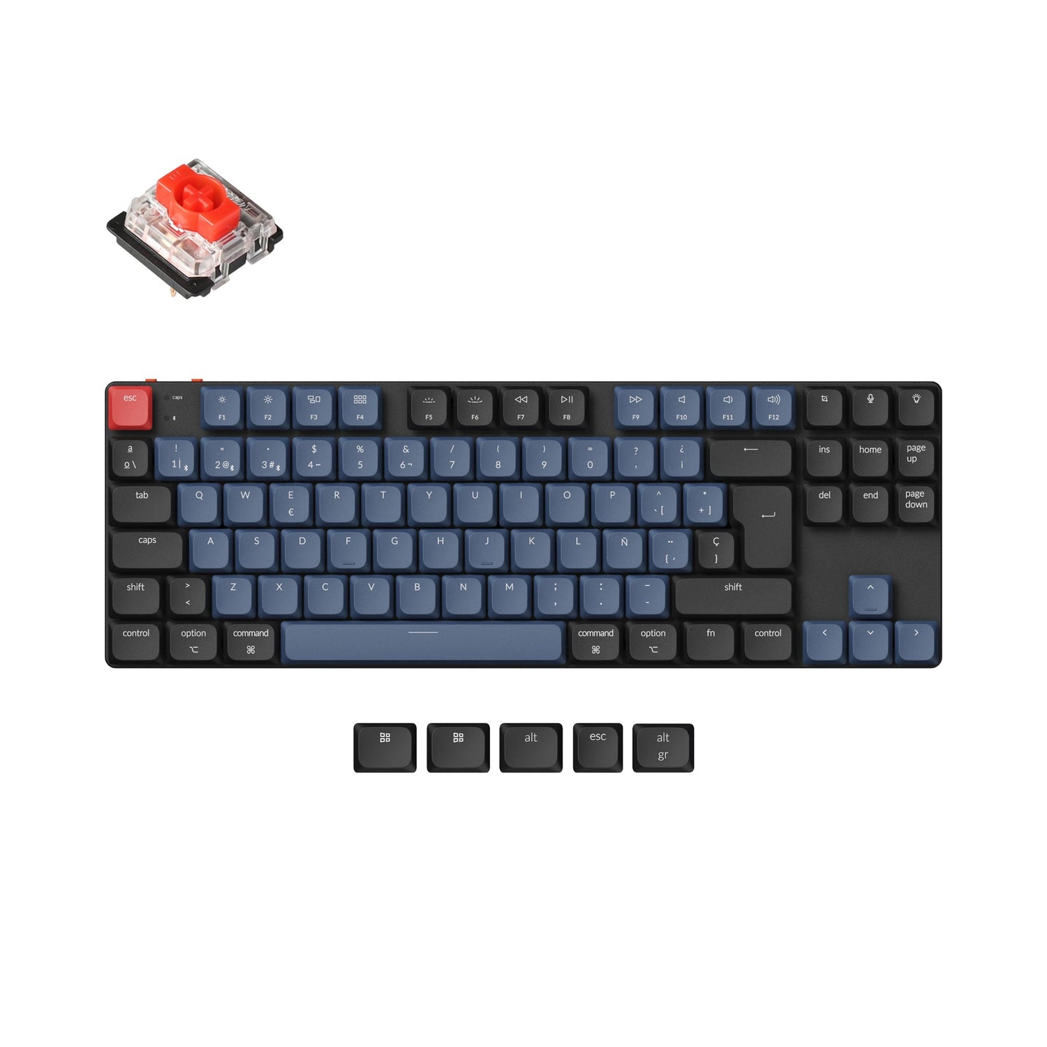 Keychron K1 Pro QMK/VIA Clavier mécanique personnalisé sans fil Collection de mises en page ISO