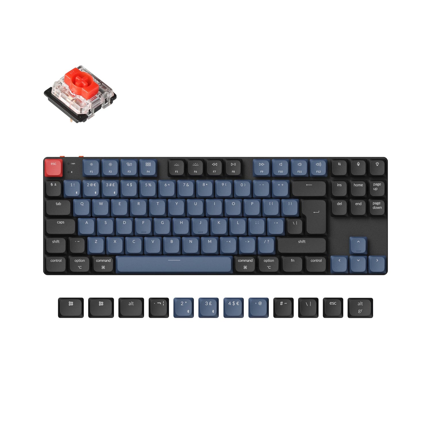Keychron K1 Pro QMK/VIA Clavier mécanique personnalisé sans fil Collection de mises en page ISO