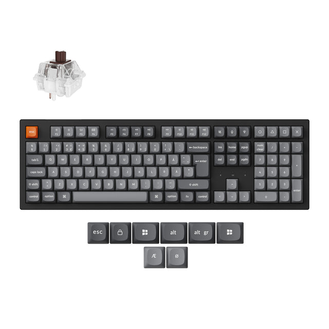 Keychron K10 Max QMK/VIA Clavier mécanique sans fil Collection de mises en page ISO