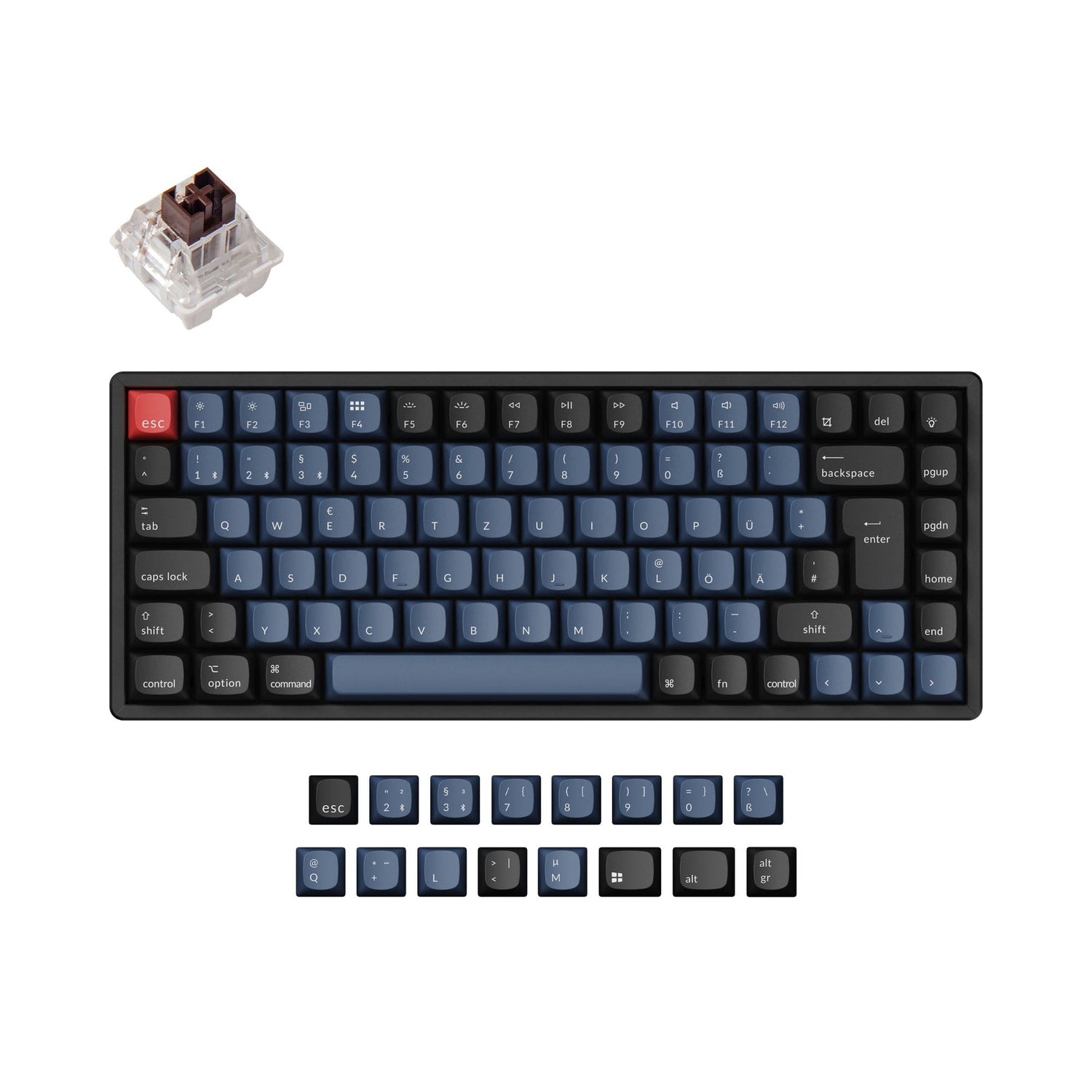 Keychron K2 Pro QMK/VIA Clavier mécanique sans fil Collection de mises en page ISO