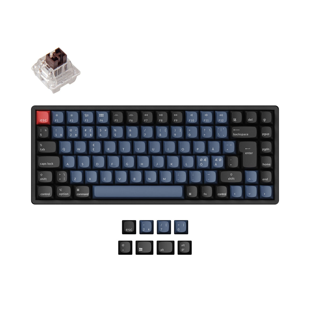 Keychron K2 Pro QMK/VIA Clavier mécanique sans fil Collection de mises en page ISO