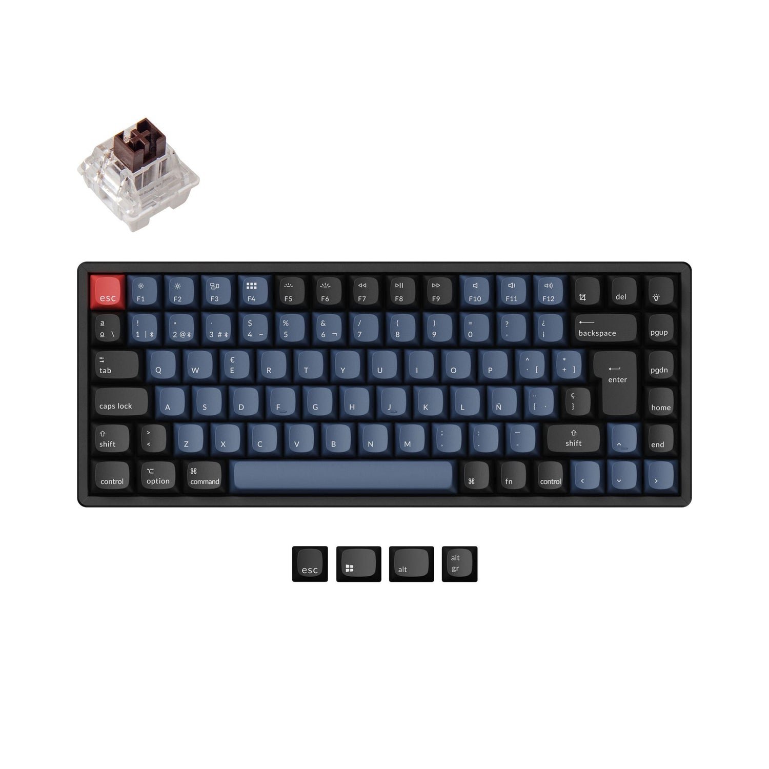 Keychron K2 Pro QMK/VIA Clavier mécanique sans fil Collection de mises en page ISO