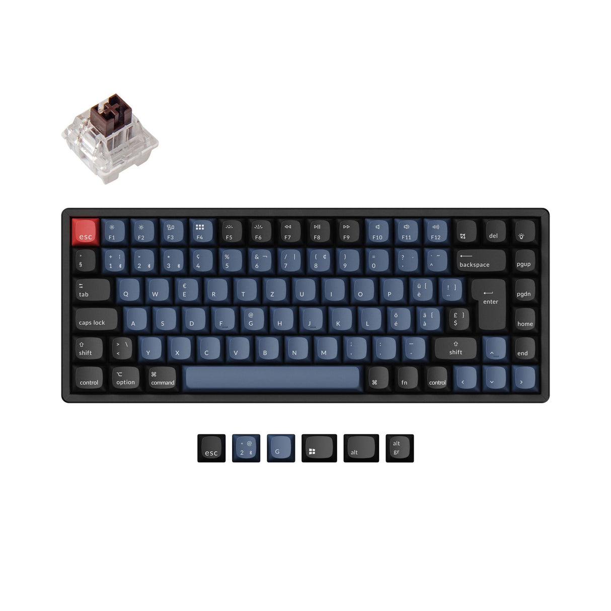 Keychron K2 Pro QMK/VIA Clavier mécanique sans fil Collection de mises en page ISO