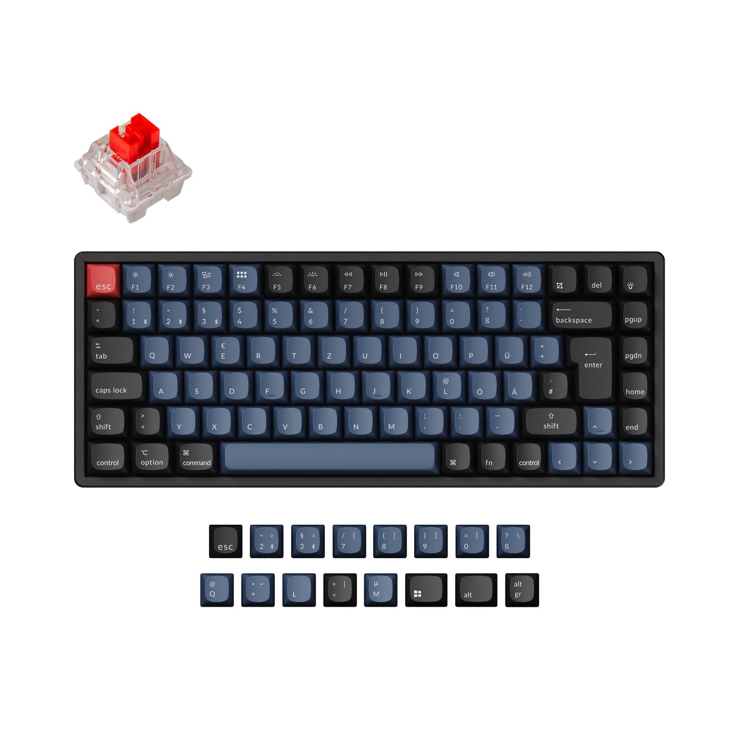 Keychron K2 Pro QMK/VIA Clavier mécanique sans fil Collection de mises en page ISO