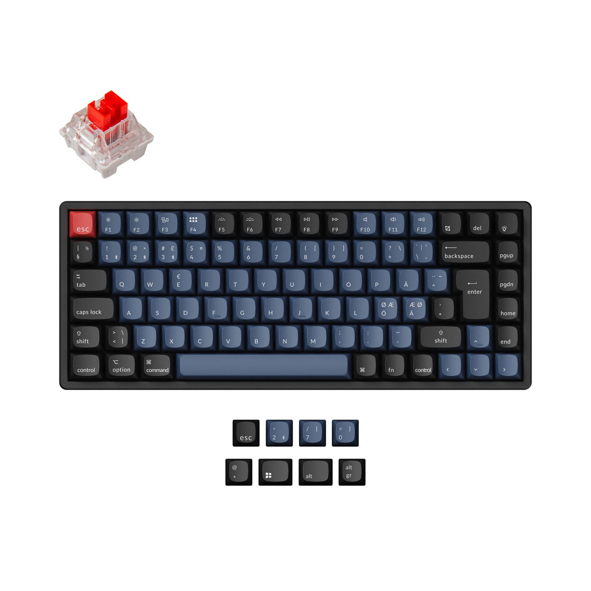 Keychron K2 Pro QMK/VIA Clavier mécanique sans fil Collection de mises en page ISO