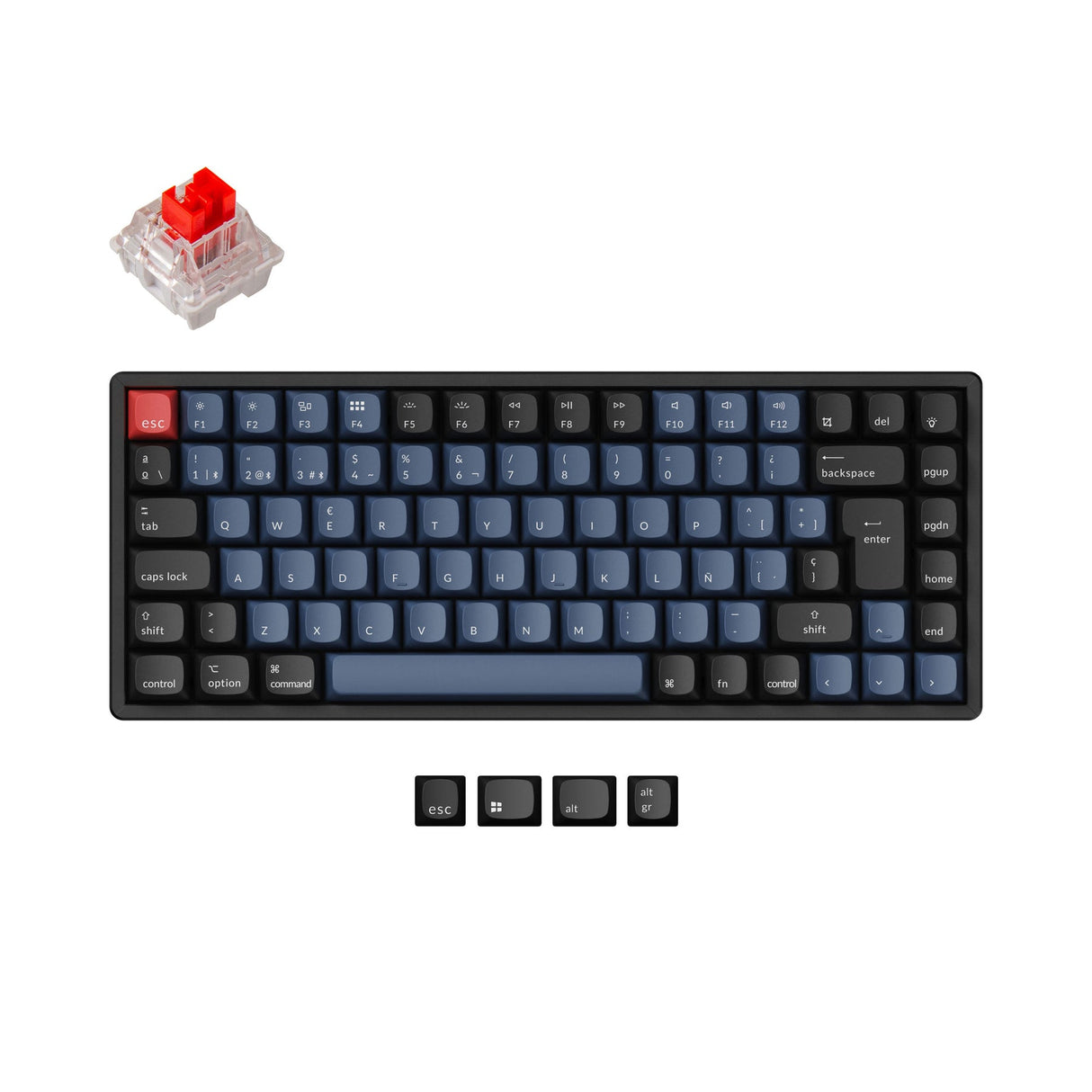 Keychron K2 Pro QMK/VIA Clavier mécanique sans fil Collection de mises en page ISO
