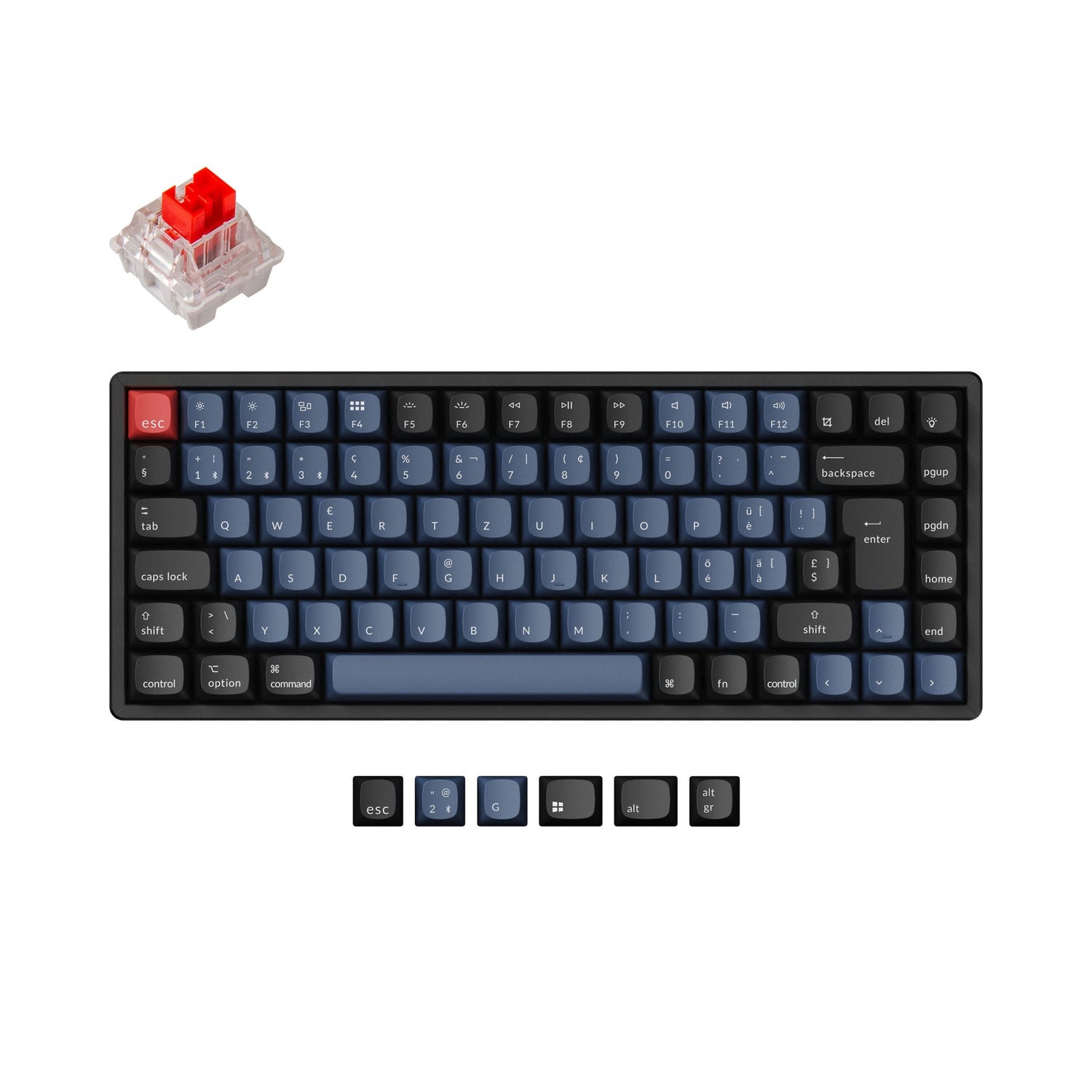 Keychron K2 Pro QMK/VIA Clavier mécanique sans fil Collection de mises en page ISO