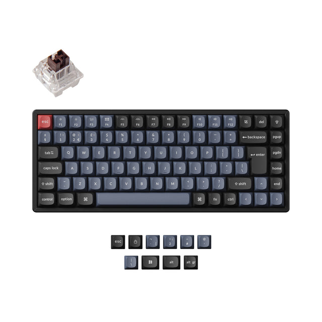 Keychron K2 Pro QMK/VIA Clavier mécanique sans fil Collection de mises en page ISO