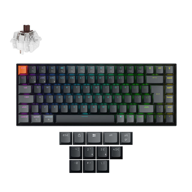 Clavier mécanique sans fil Keychron K2 QMK disposition ISO - Version 3