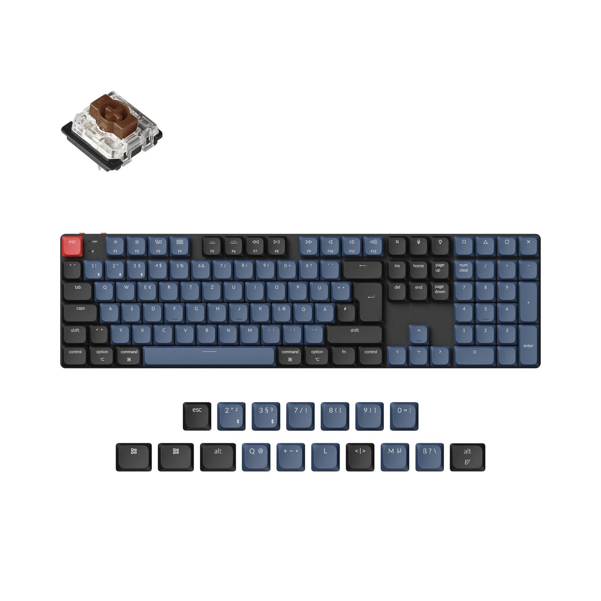 Keychron K5 Pro QMK/VIA Clavier mécanique personnalisé sans fil Collection de mises en page ISO