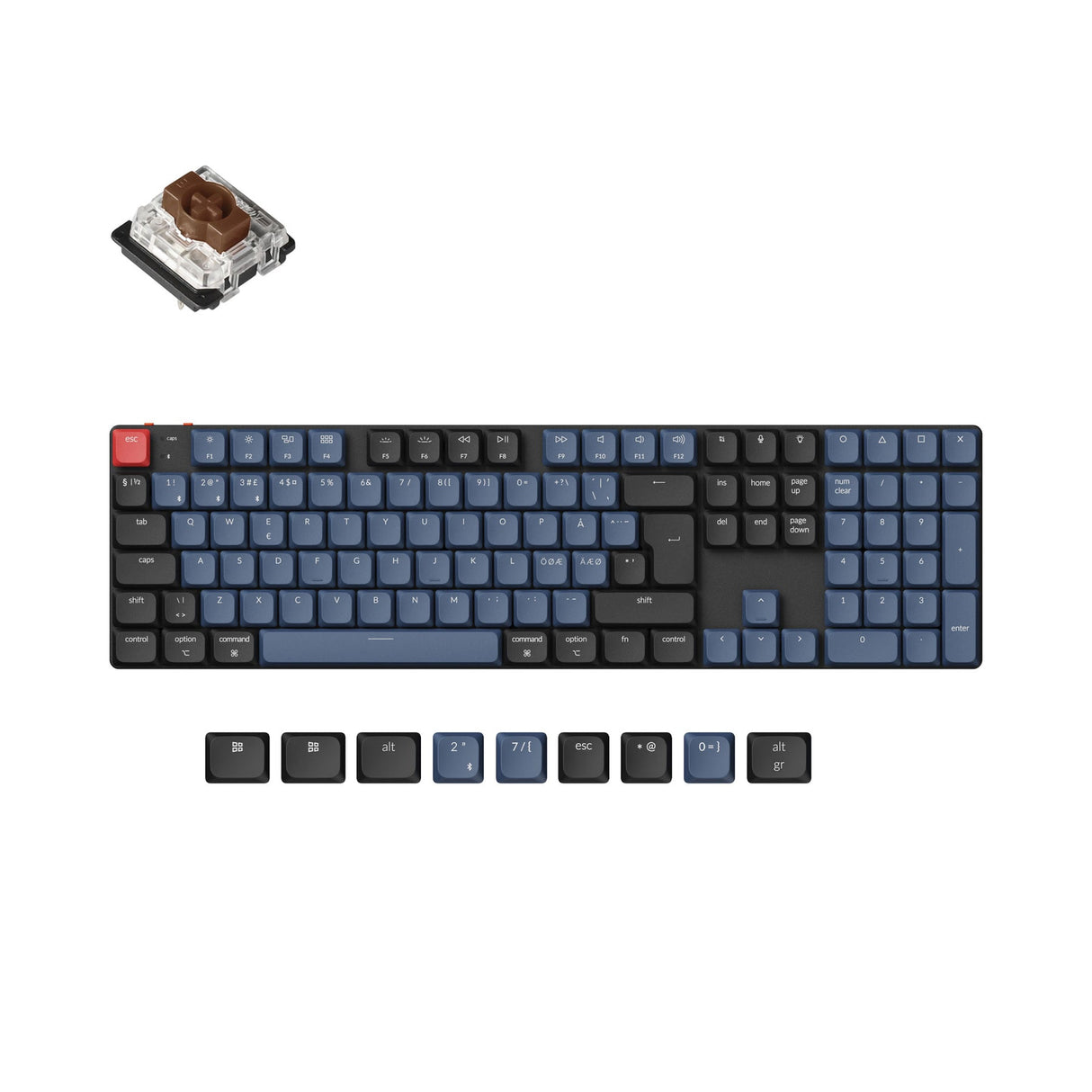 Keychron K5 Pro QMK/VIA Clavier mécanique personnalisé sans fil Collection de mises en page ISO