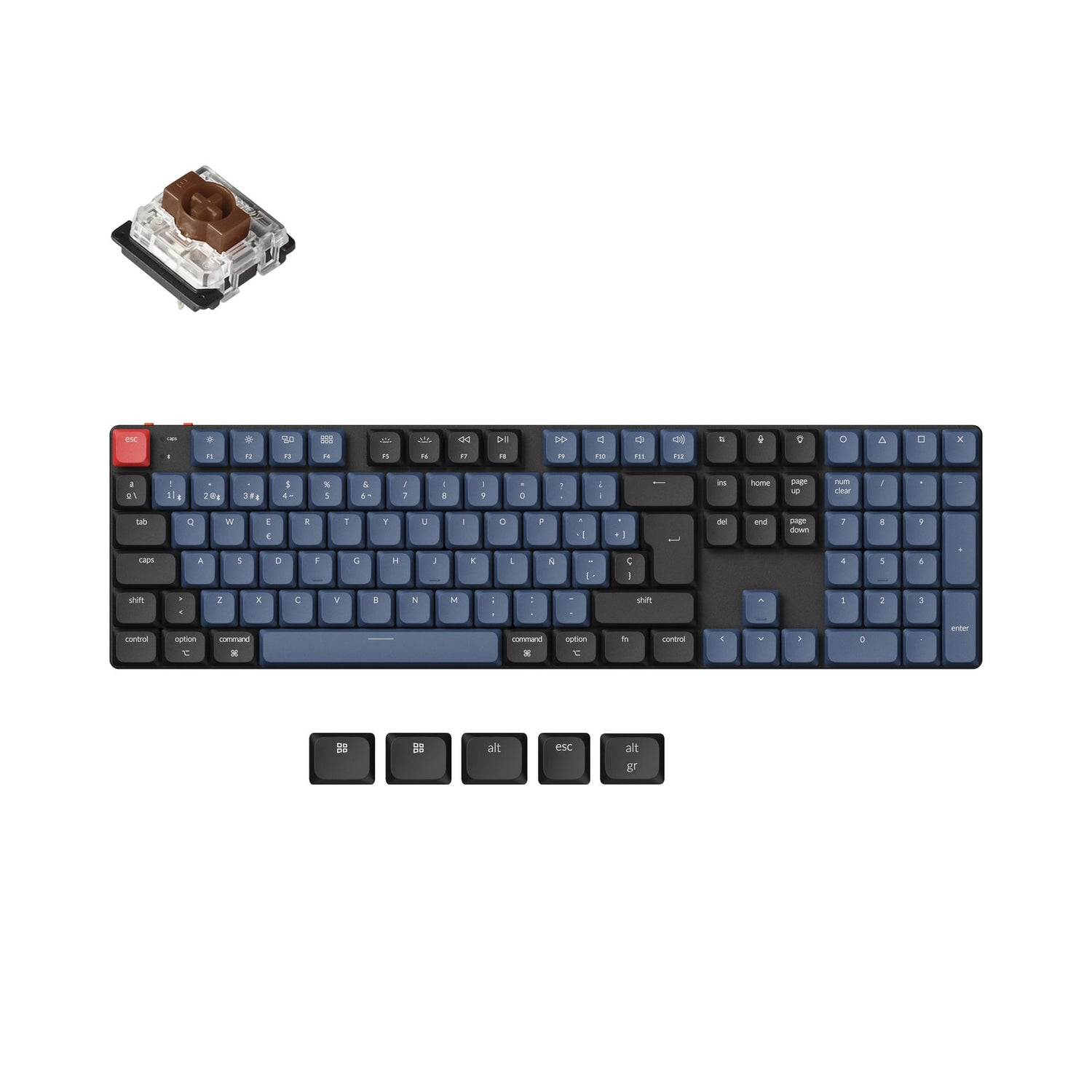 Keychron K5 Pro QMK/VIA Clavier mécanique personnalisé sans fil Collection de mises en page ISO