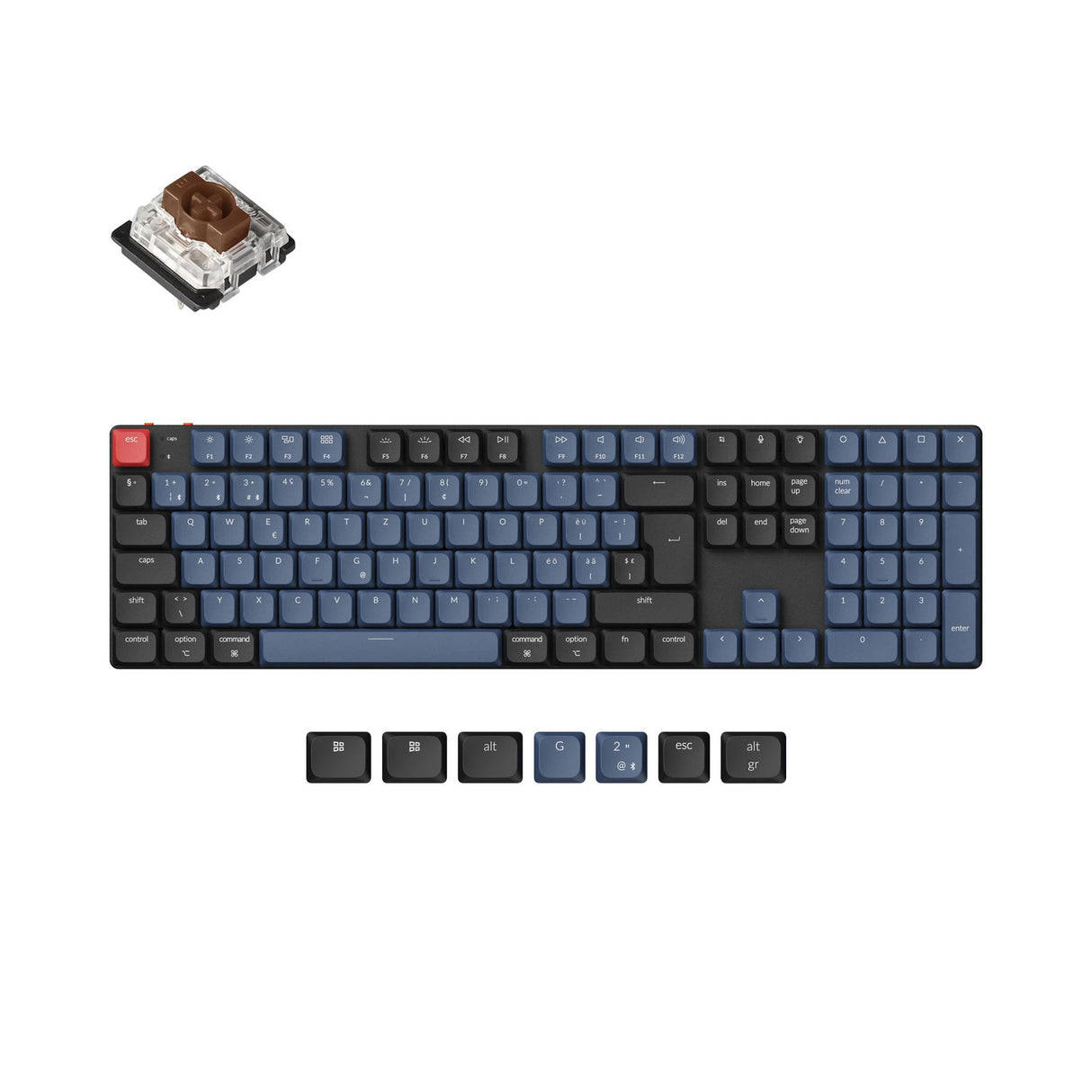 Keychron K5 Pro QMK/VIA Clavier mécanique personnalisé sans fil Collection de mises en page ISO