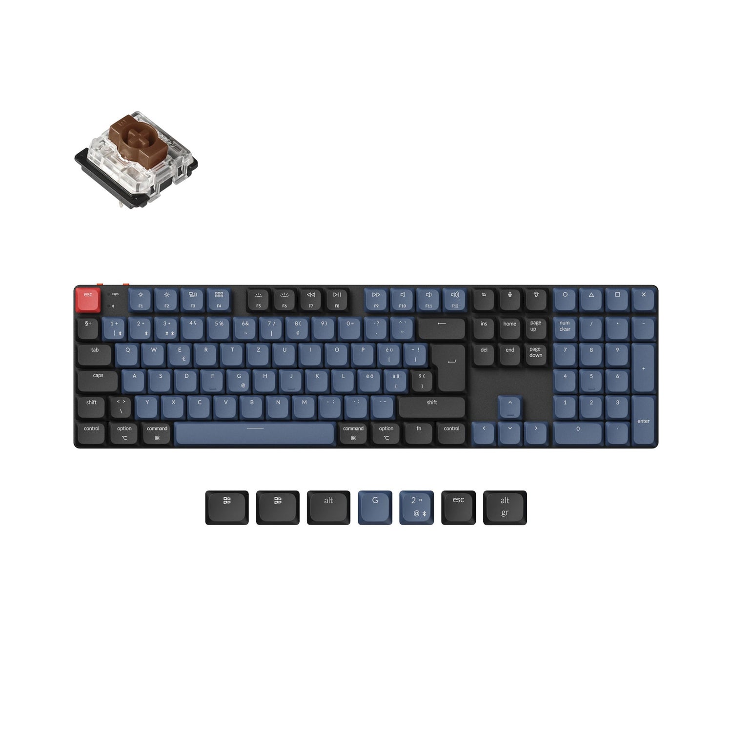 Keychron K5 Pro QMK/VIA Clavier mécanique personnalisé sans fil Collection de mises en page ISO