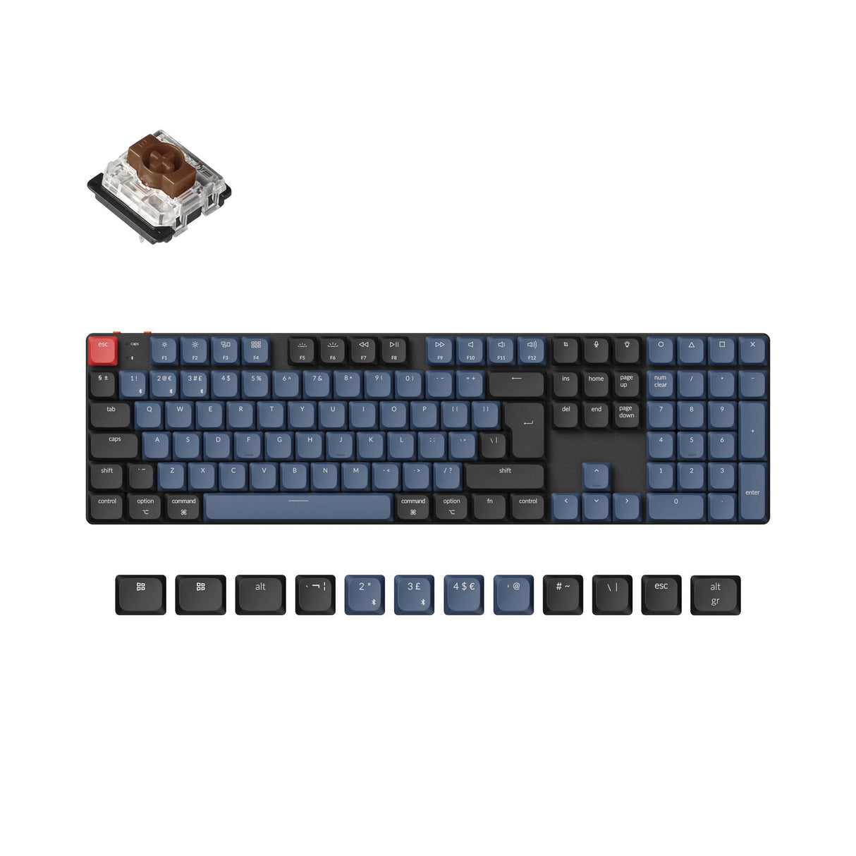 Keychron K5 Pro QMK/VIA Clavier mécanique personnalisé sans fil Collection de mises en page ISO