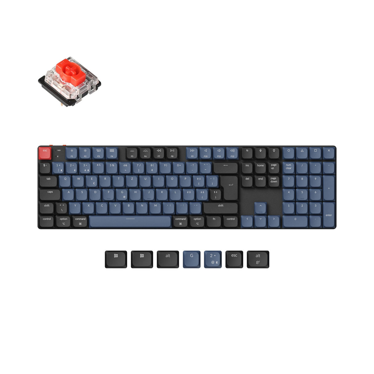 Keychron K5 Pro QMK/VIA Clavier mécanique personnalisé sans fil Collection de mises en page ISO
