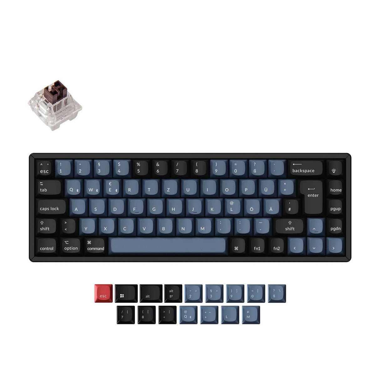 Keychron K6 Pro QMK/VIA Clavier mécanique sans fil Collection de mises en page ISO