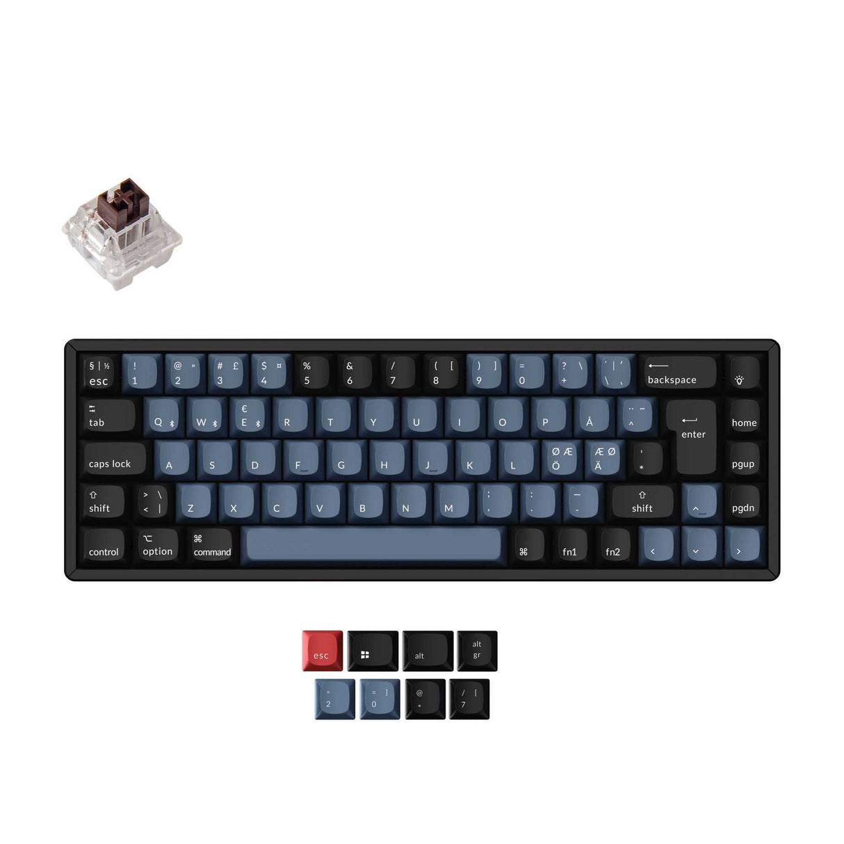 Keychron K6 Pro QMK/VIA Clavier mécanique sans fil Collection de mises en page ISO