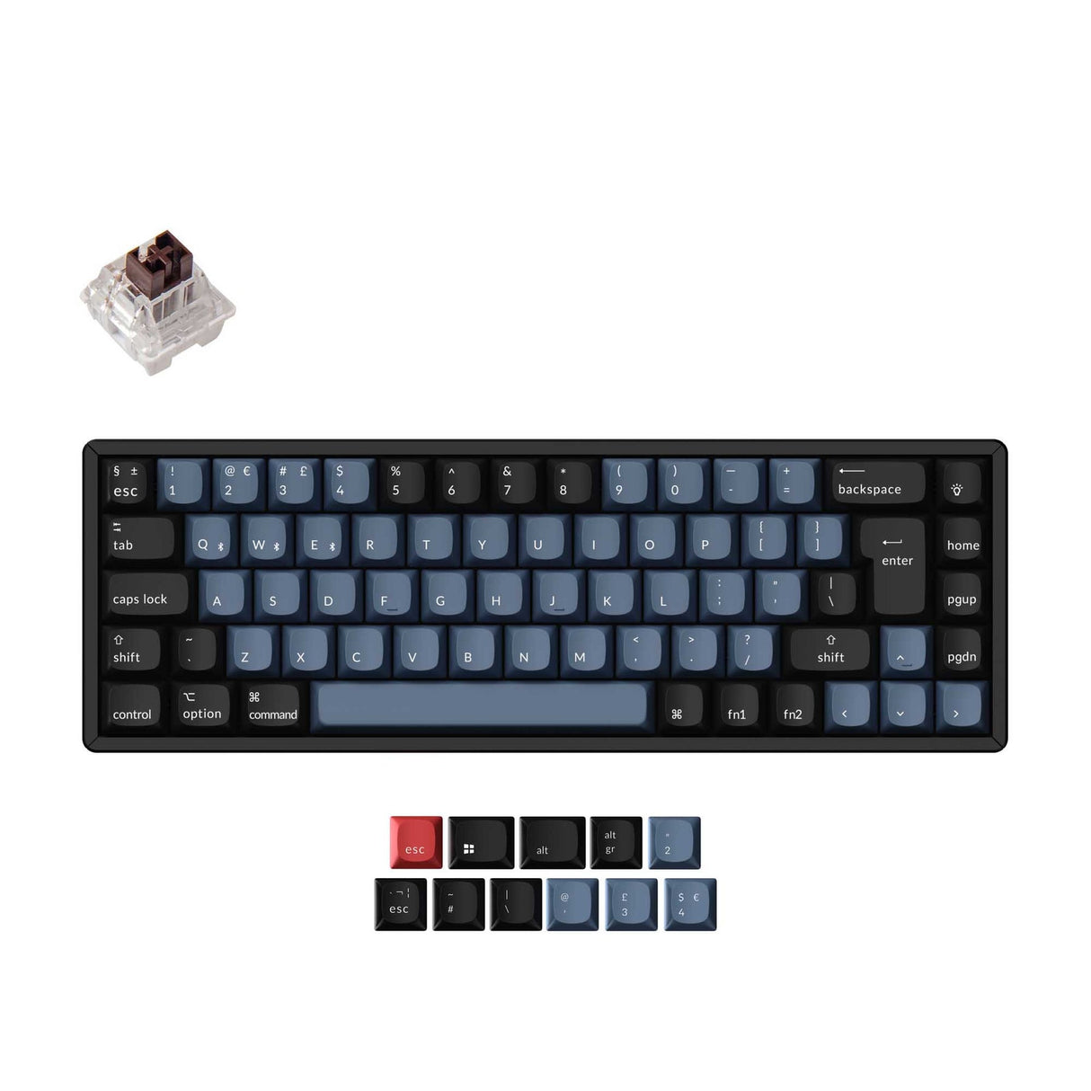 Keychron K6 Pro QMK/VIA Clavier mécanique sans fil Collection de mises en page ISO