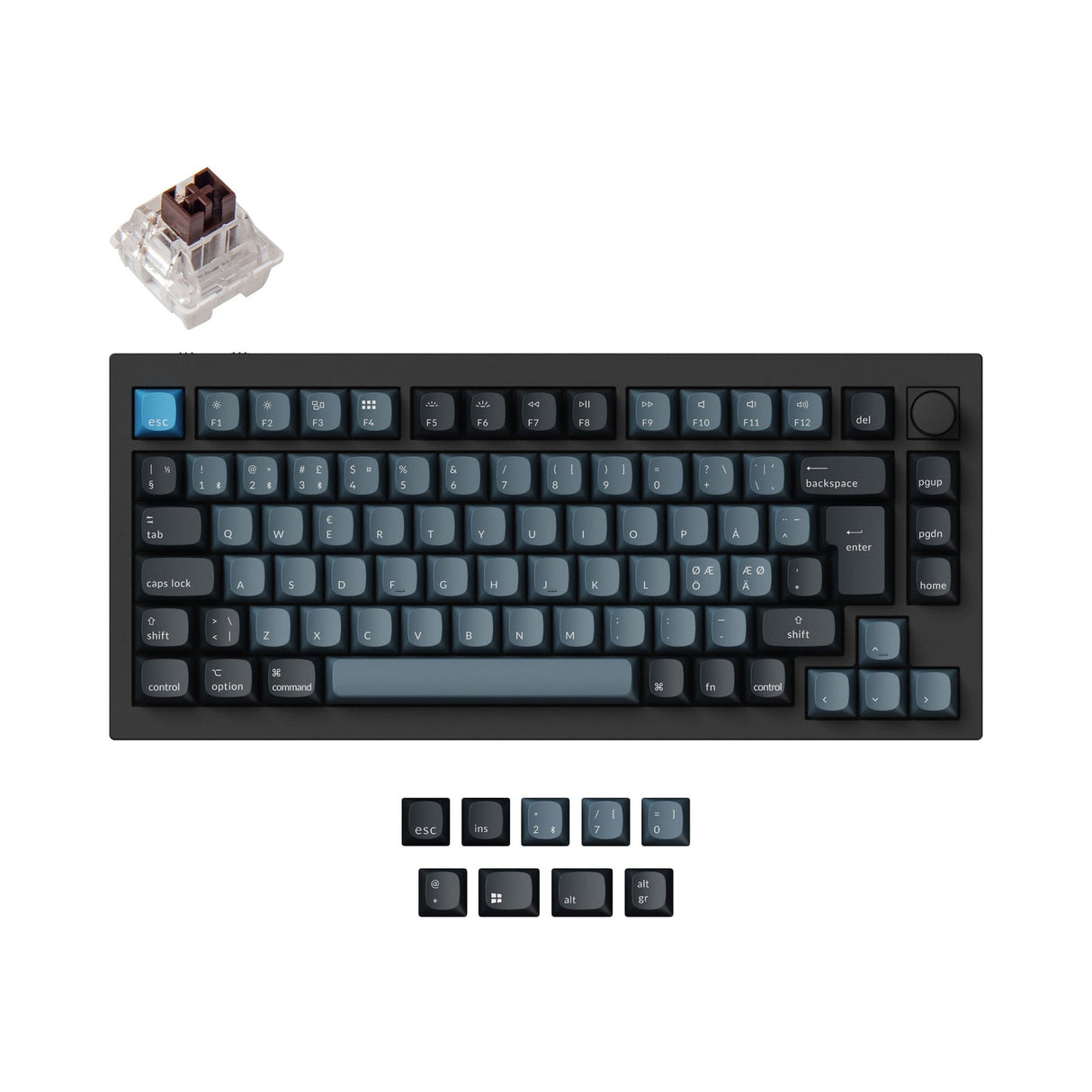 Keychron Q1 Pro QMK/VIA Clavier mécanique personnalisé sans fil Collection de mises en page ISO