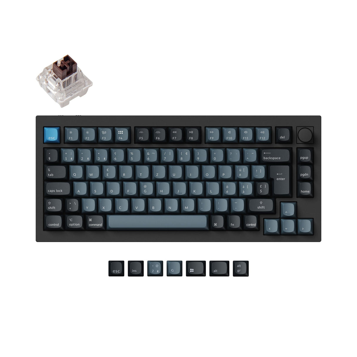 Keychron Q1 Pro QMK/VIA Clavier mécanique personnalisé sans fil Collection de mises en page ISO