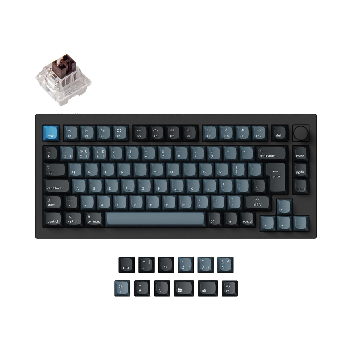 Keychron Q1 Pro QMK/VIA Clavier mécanique personnalisé sans fil Collection de mises en page ISO
