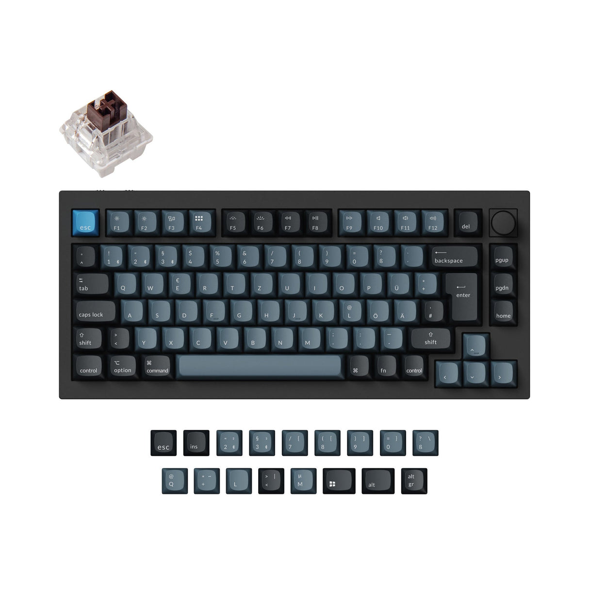 Keychron Q1 Pro QMK/VIA Clavier mécanique personnalisé sans fil Collection de mises en page ISO