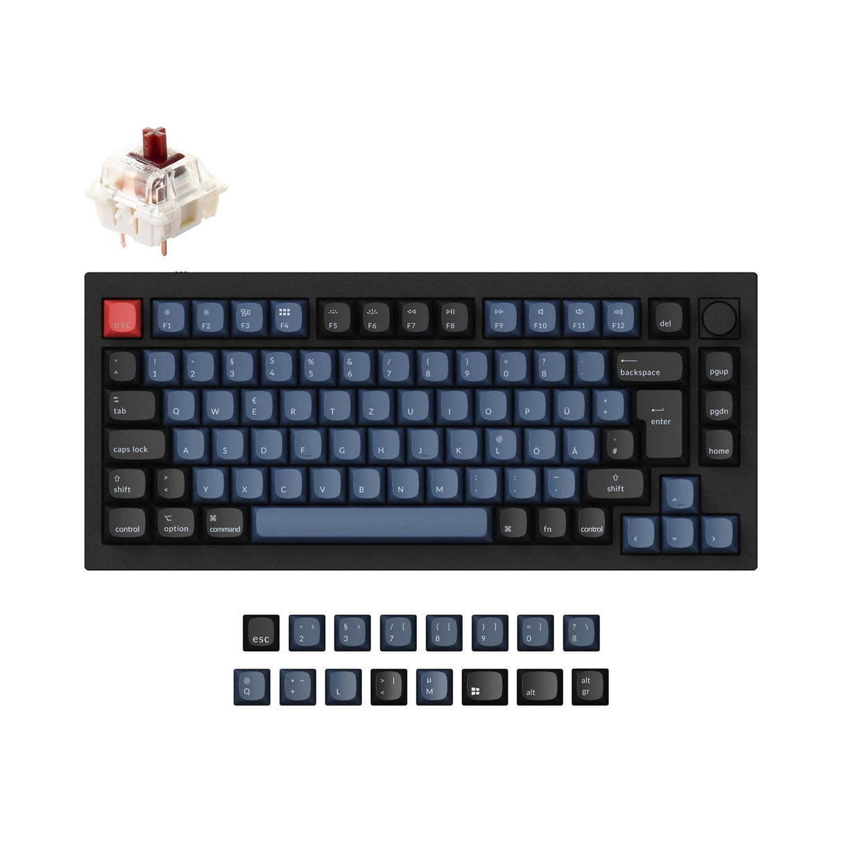 Collection de mises en page ISO de clavier mécanique personnalisé Keychron Q1 QMK