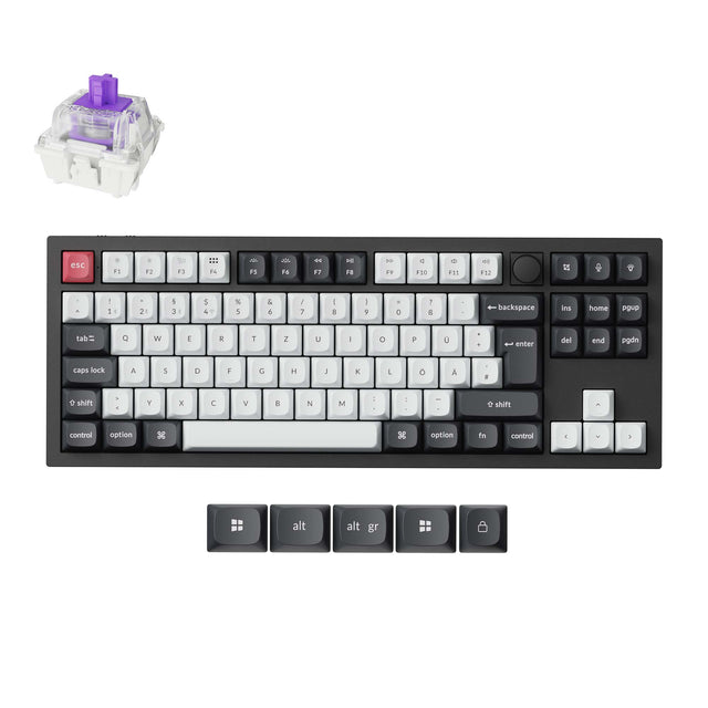 Collection de claviers personnalisés sans fil Keychron Q3 HE QMK disposition ISO