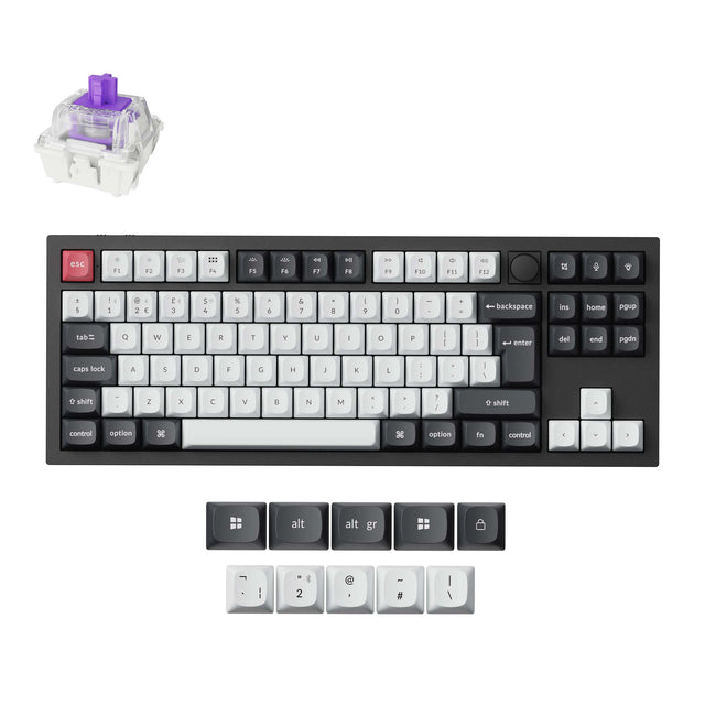 Collection de claviers personnalisés sans fil Keychron Q3 HE QMK disposition ISO