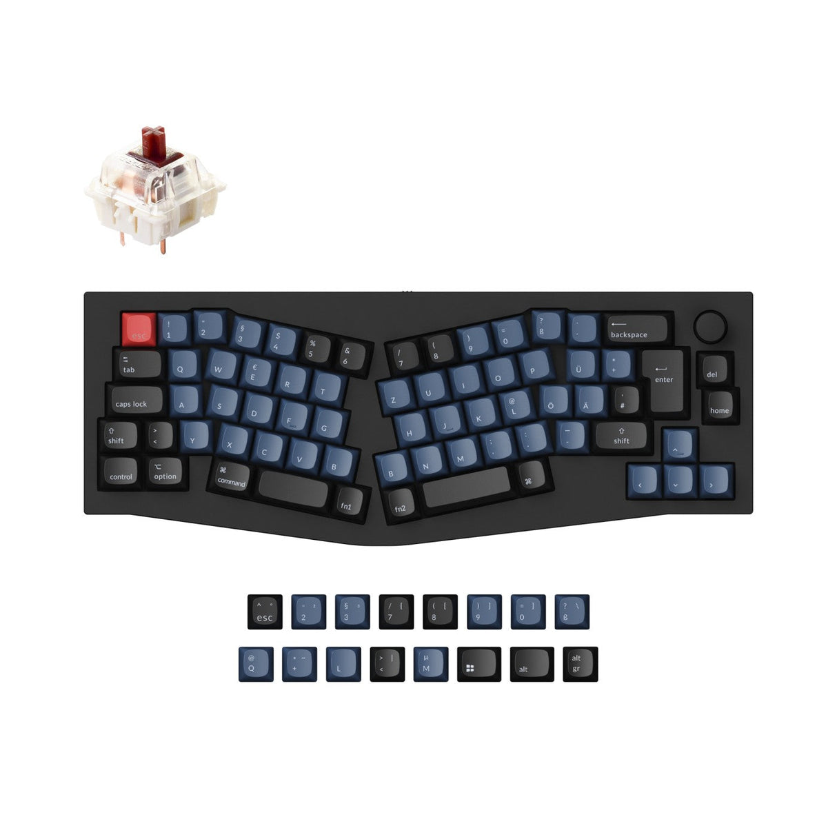 Keychron Q8 (Alice Layout) QMK Collection de mises en page ISO de clavier mécanique personnalisé