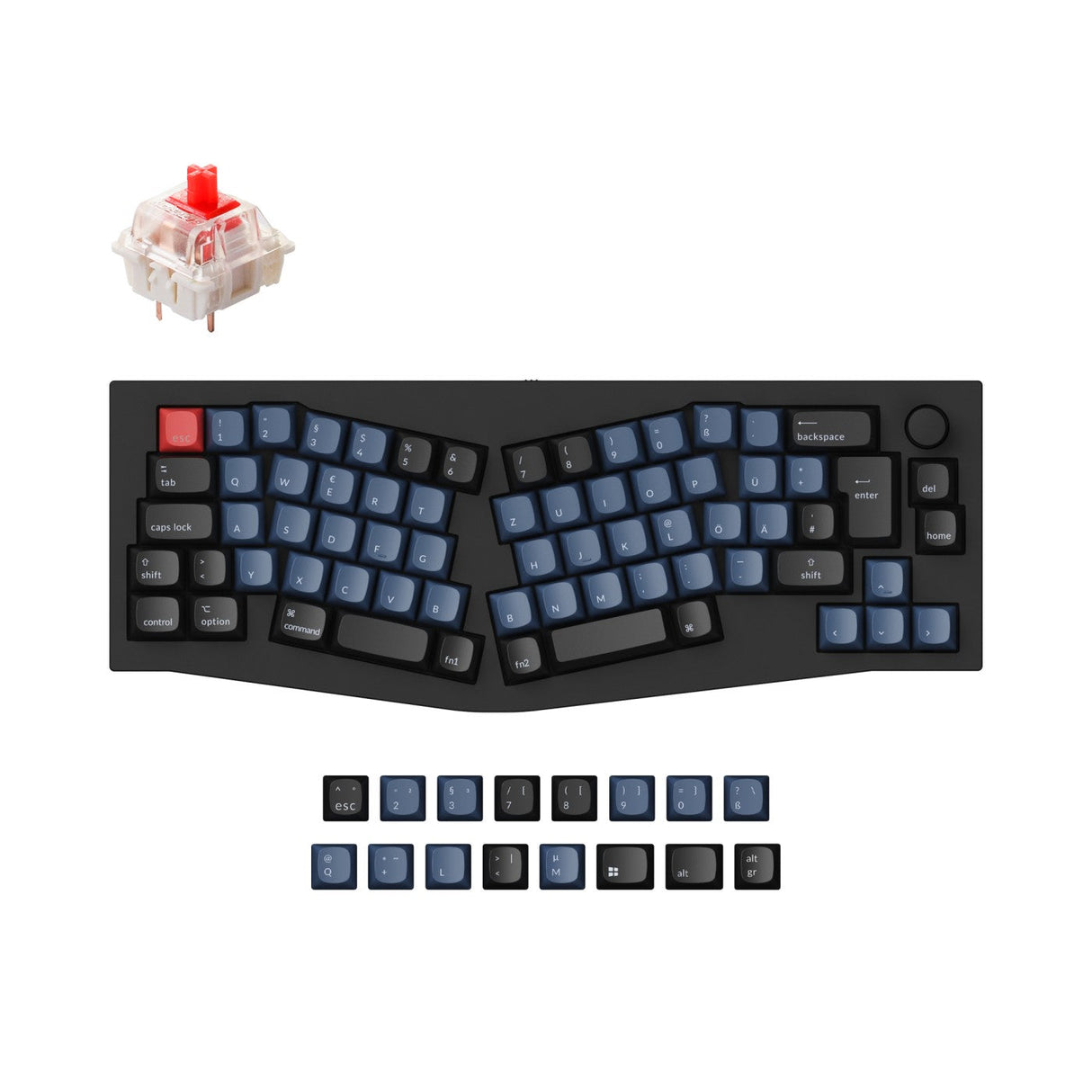 Keychron Q8 (Alice Layout) QMK Collection de mises en page ISO de clavier mécanique personnalisé