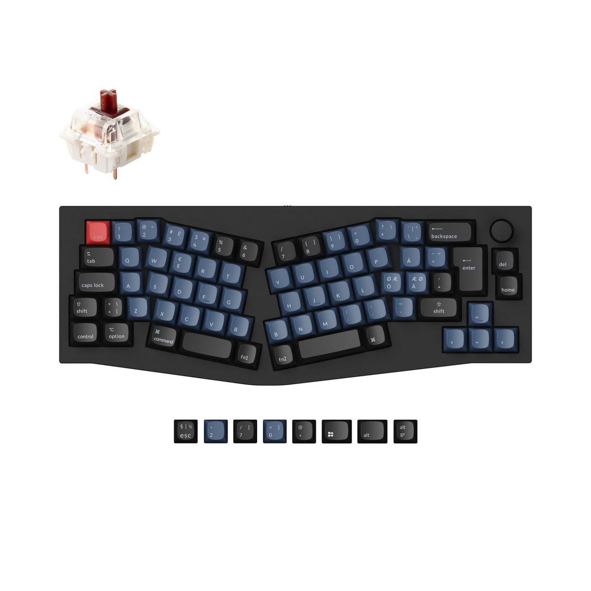 Keychron Q8 (Alice Layout) QMK Collection de mises en page ISO de clavier mécanique personnalisé