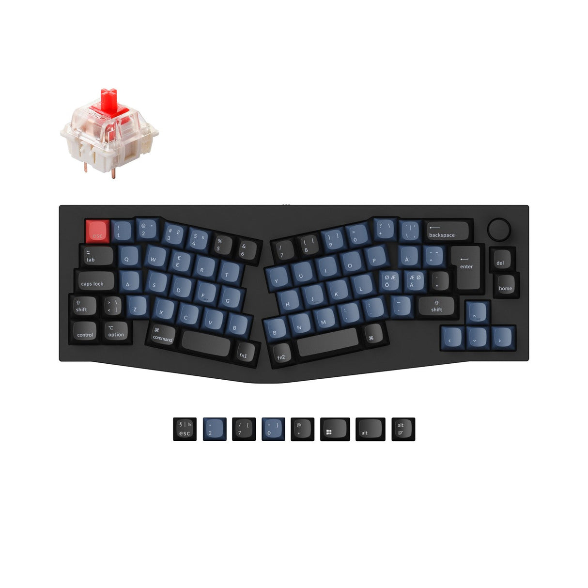 Keychron Q8 (Alice Layout) QMK Collection de mises en page ISO de clavier mécanique personnalisé